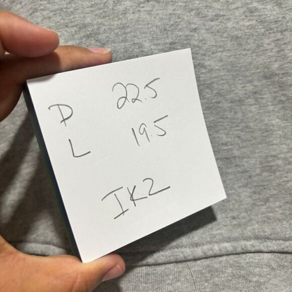 Everlane The 100% Human Typography Hoodie French Terry XS Gray Boxy Long Sleeve - Picture 8 of 8